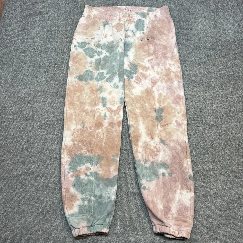 Nike Sweatpants Mens Large Tie Dye Fleece Joggers Elastic Waist Pockets Lounge